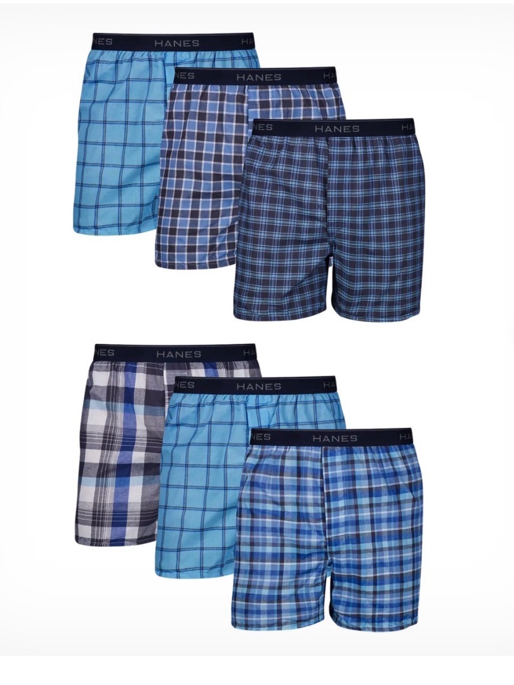 Hanes Men’s Tagless Boxers 6-Pack